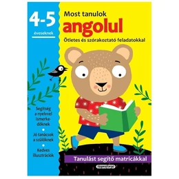 Most tanulok angolul (4-5 éveseknek) - idegen nyelvi foglalkoztató füzet matricákkal