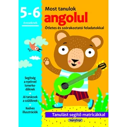 Most tanulok angolul (5-6 éveseknek) - idegen nyelvi foglalkoztató füzet matricákkal