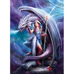 Clementoni - Anne Stokes Collection - Dragon Made - Sárkánymágus - 1000 db-os puzzle (CLE39525)