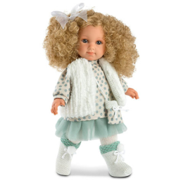 LLORENS - Elena - kislány játékbaba göndör hajjal - 35 cm