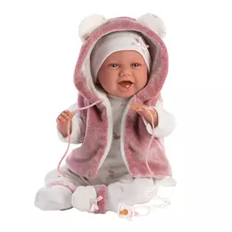 LLORENS - Mimi - csecsemő kislány játékbaba nevető funkcióval - 42 cm