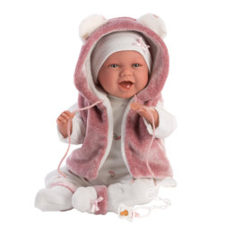 LLORENS - Mimi - csecsemő kislány játékbaba nevető funkcióval - 42 cm