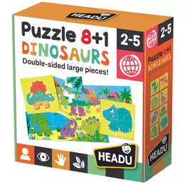 HEADU - Dinoszauruszok - 8+1 kétoldalas puzzle