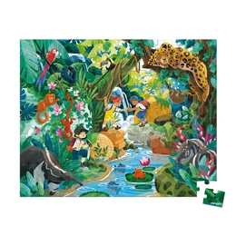 JANOD - Őserdő - 100 db-os puzzle bőröndben (J02667)