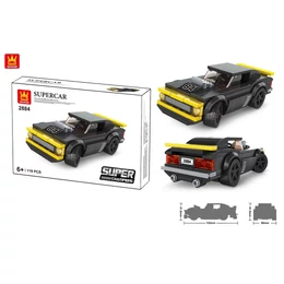 WANGE - Supercar fekete/sárga sportkocsi - lego-kompatibilis építőjáték