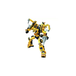 Qman - 6in1 Munkagép robot - lego-kompatibilis építőjáték robot - építőjáték 