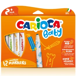 CARIOCA - Bébi lemosható filctoll - 12 db-os