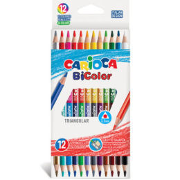 CARIOCA - Kétvégű színes ceruza készlet - 12 db-os