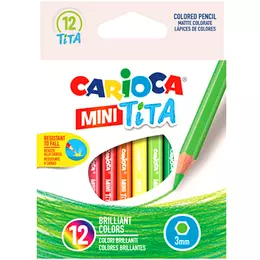 CARIOCA - Mini Tita - törésálló színes ceruza szett - 12 db-os