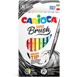 CARIOCA - Super Brush - ecsetvégű filctoll szett - 10 db-os