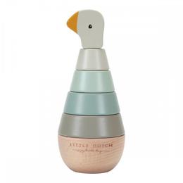 LITTLE DUTCH - Pure&Nature - fa, színes toronyépítő játék