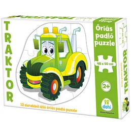 Óriás padló puzzle, Traktor - 12 db-os - Palincs Játék