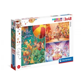 clementoni puzzle - 3 x 48 db. Cirkusz