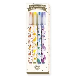 Csillám filctoll készlet - 4 glitteres színben - 4 Tinou glitter markers