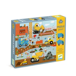 Óriás puzzle - Építkezés, 12+5 db-os - Construction site