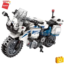 QMAN® 11016 - Rendőrmotor építőjáték - 100% kompatibilis minden más kedvelt márkával