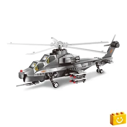 WANGE® 4002 - Katonai helikopter építőjáték - 100% kompatibilis minden más kedvelt márkával