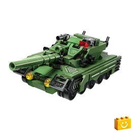 QMAN® 42112 - 3 az 1-ben Tank, harcigép, tankelhárító építőjáték - 100% kompatibilis minden más kedvelt márkával