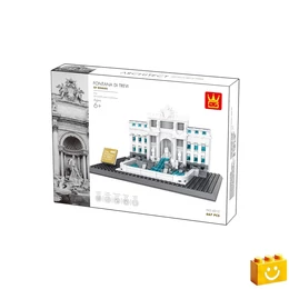 WANGE® 4212 - Trevi-kút – Róma építőjáték - 100% kompatibilis minden más kedvelt márkával