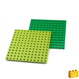 WANGE® 900 | építőjáték alaplap nagy méretű kockákhoz - 100% kompatibilis minden más kedvelt márka nagy méretű kockáival | 12x12 bütyök - Több színben - sötétzöld
