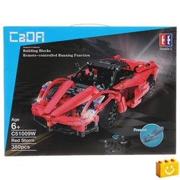 CaDA® C51009W - Red Storm piros sportkocsi - 100% technic-kompatibilis építőjáték
