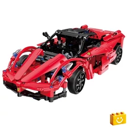 CaDA® C51009W - Red Storm piros sportkocsi - 100% technic-kompatibilis építőjáték