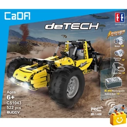 CaDA® C51043W - Sárga buggy - 100% technic-kompatibilis építőjáték