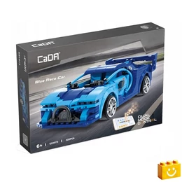 CaDA® C51073W - Távirányítós Kék versenyautó építőjáték - 100% kompatibilis minden más kedvelt márkával