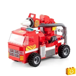 CaDA® C52009W - Ferman 2 az 1-ben robot vagy tűzoltóautó építőjáték - 100% kompatibilis minden más kedvelt márkával