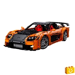 CaDA® C61502W - Távirányítós Mazda RX-7 sportkocsi - 100% technic-kompatibilis építőjáték