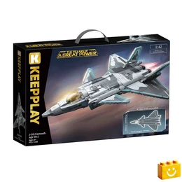QMAN® 22020 - Chengdu J–20 lopakodó harci repülőgép - 100% technic-kompatibilis építőjáték