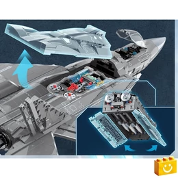 QMAN® 23017 - Shenyang J-35 lopakodó hordozó alapú vadászgép - 100% technic-kompatibilis építőjáték