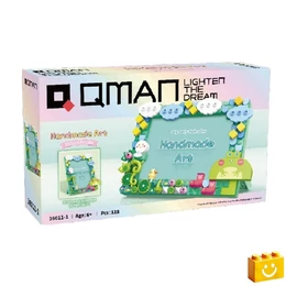 QMAN® 36011-1 - Esős Nap képkeret építőjáték - 100% kompatibilis minden más kedvelt márkával