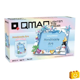 QMAN® 36011-4 - Téli világ képkeret építőjáték - 100% kompatibilis minden más kedvelt márkával