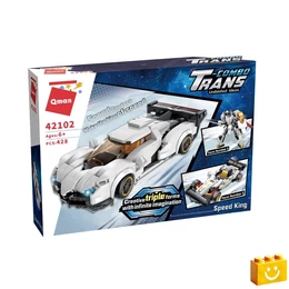 QMAN® 42102 - 3 az 1-ben Sportkocsi, Robot, Versenyautó építőjáték - 100% kompatibilis minden más kedvelt márkával