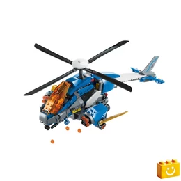 QMAN® 42103 - 3 az 1-ben Helikopter, Repülő sárkány, Vadászgép építőjáték - 100% kompatibilis minden más kedvelt márkával