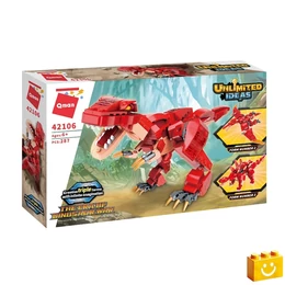 QMAN® 42106 - 3 az 1-ben Dinoszauruszok építőjáték - 100% kompatibilis minden más kedvelt márkával