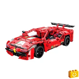 QMAN® 54007 - Lightning Flame piros versenyautó - 100% technic-kompatibilis építőjáték