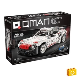 QMAN® 54008 - Speedy Shadow fehér sportautó - 100% technic-kompatibilis építőjáték