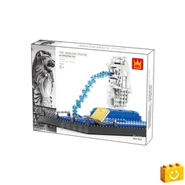WANGE® 4218 - Merlion szobor – Szingapúr építőjáték - 100% kompatibilis minden más kedvelt márkával