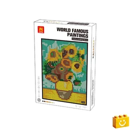 WANGE® 5122 - Van Gogh napraforgói építőjáték - 100% kompatibilis minden más kedvelt márkával