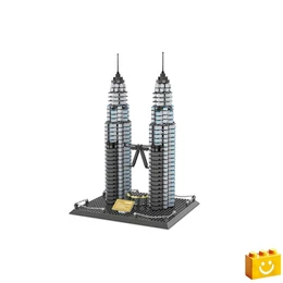 WANGE® 5213 - Petronas tornyok Kuala Lumpur – Malájzia építőjáték - 100% kompatibilis minden más kedvelt márkával