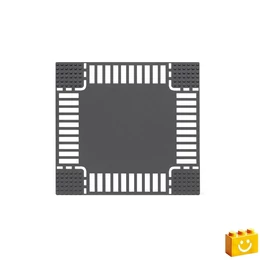 WANGE® 8812 | építőjáték alaplap - 100% kompatibilis minden más kedvelt márkával | 32x32 - út - zebrás kereszteződés