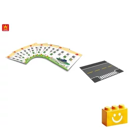 WANGE® 8813 | építőjáték alaplap - 100% kompatibilis minden más kedvelt márkával | 32x32 - út - T-elágazás