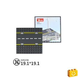 WANGE® 905 | építőjáték alaplap nagy méretű kockákhoz - 100% kompatibilis minden más kedvelt márka nagy méretű kockáival | 12x12 - egyenes út
