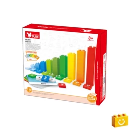 WANGE® - DUBIE 510 - Kezdő matek 119 építőkocka + 10 kártya építőjáték - 100% kompatibilis minden más kedvelt márkával