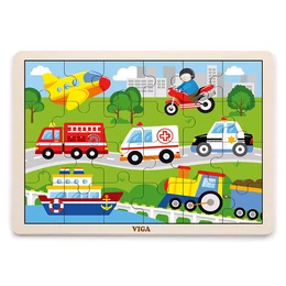 Puzzle 24 db-os (járművek)