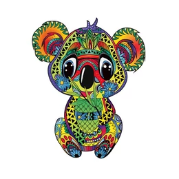 Fa puzzle, színes A4 méretű 125 db-os (koala)