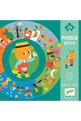 DJECO - Mackó egy éve - óriás kör puzzle