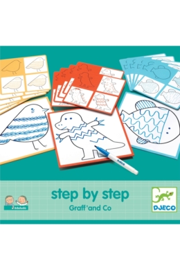 DJECO - Step by Step - Rajzoktató kártyák - Vonalak